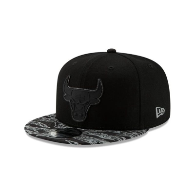 Chicago Bulls Gorra | New Era NBA Tiger Flect 9fifty Snapback Cap Mexico - Negros